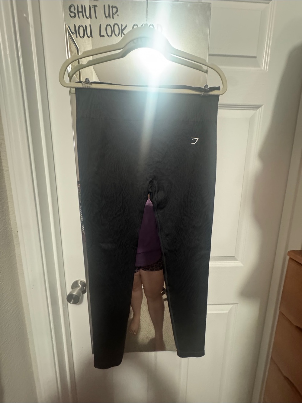 Gymshark Adapt Animal Seamless Leggings - Black/Asphalt Grey